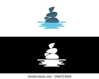illustration vector graphic of balance stone. perfect of logos for yoga, beauty, serenity etc.