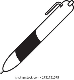 Gráfico vectorial de ilustración de bolígrafo. Adecuado para íconos de trabajo, conferencias, papelería, notas y más