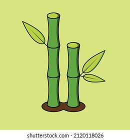 Illustration Vector Graphic of the bamboo. Suitable for any content about "kids clothes or drawing"