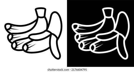 Illustration Vector Graphic of banana, fruit, food icon