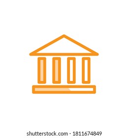 Illustration Vector graphic of bank building icon template