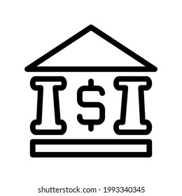 Illustration Vector Graphic of Bank Icon