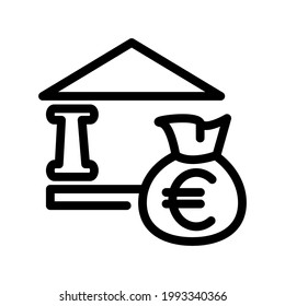 Gráfico vectorial de ilustración de icono bancario