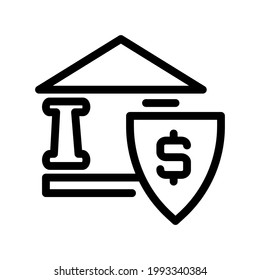 Illustration Vector Graphic of Bank Icon