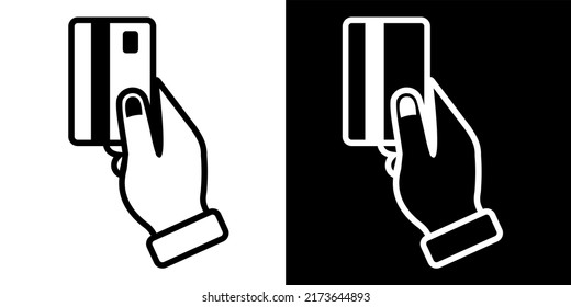 Ilustración Vector Gráfico de la banca, factura, tarjeta Icono. Icono de color negro.