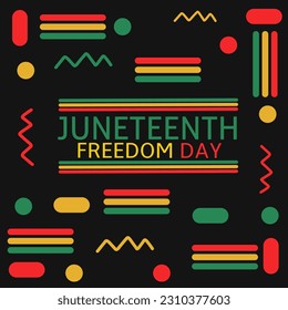 Illustration vector graphic of banner background juneteenth freedom day celebration