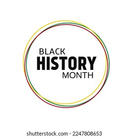 illustration vector graphic of banner black history month with circle