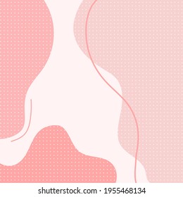 Gráfico vectorial de ilustración del diseño de la plantilla de banner. El patrón de puntos de transparencia utiliza colores blancos. Estilo líquido ondulado con colores pastel. diseño cuadrado con elementos de línea.
