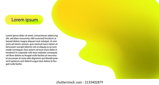 banner gráfico vector de ilustración con fondo abstrack amarillo y gradiente para diseño de sitios web, diseño de plantillas, diseño de medios sociales, etc