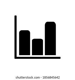 Illustration vector graphic of bar chart icon. Concept flat design. Perfect for icon, poster, banner, web, label, sign, symbol, card, template, application, etc.