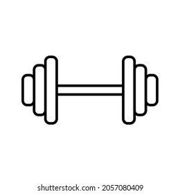 Illustration vector graphic of barbell icon. Arm muscle builders. Simple flat image