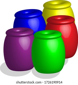 ilustración vectorial de barriles o contenedores de agua. buena decoración o diseño