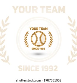 Gráfico vectorial de ilustración del logo del béisbol. Inspiración en la plantilla de diseño con logotipo retro, logotipo vintage