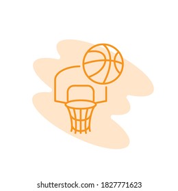 Illustration Vector graphic of basket ball icon. Fit for game, competition, play etc.