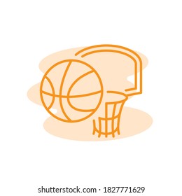 Illustration Vector graphic of basket ball icon. Fit for game, competition, play etc.