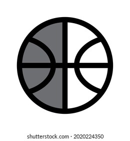 Ilustración Gráfica vectorial del icono de la pelota de canasta