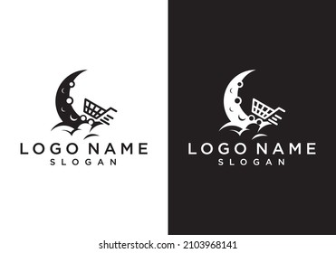 ilustración vectorial de la luna nublada de cesta, compra ilimitada.
perfecto para el descuento de productos, etc.