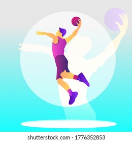 gráfico vectorial de ilustración del baloncesto