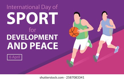 illustration vector graphic of basketball players fighting for the ball, perfect for international day, sport, development and peace,celebrate, greeting card, etc.