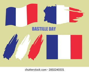 Illustration vector graphic of Bastille day 