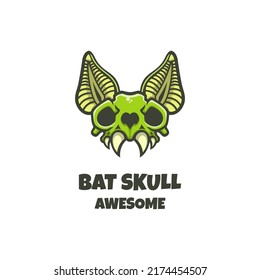 Illustration Vector Graphic of bat Skull, Good for Logo Design