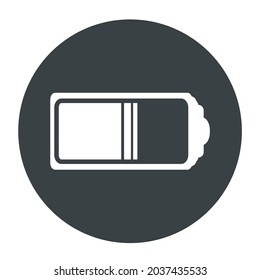 Indicador de batería gráfica vectorial de ilustración en estilo minimalista