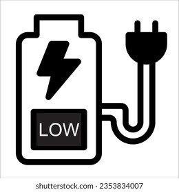 Illustration vector graphic of battery, power, percentage, charge, icon