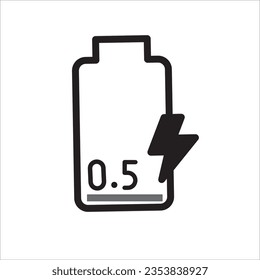 Illustration vector graphic of  battery, power, percentage,icon