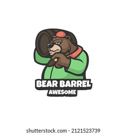 Illustration vector graphic of Bear Barrel, good for logo design