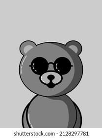 Illustration vector graphic of bear memories photo album