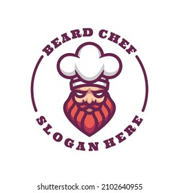 Illustration vector graphic of Beard Chef, good for logo design