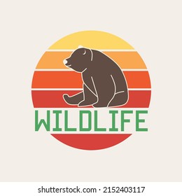 illustration vector graphic of bear,wildlife,suitable for background,banner,poster.