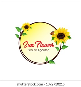 Illustration vector graphic of beautiful floral with sunflowers design template