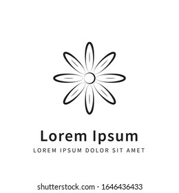 Ilustración vectorial gráfico de bello icono floral. Plantilla de logotipo para empresas agrícolas perfecta