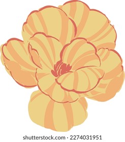 Ilustración vectorial gráfico de hermosa flor perfecto para diseños de decoración.