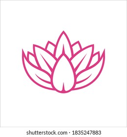 Illustration, Vektorgrafik des schönen Lotus-Blumendesigns einzeln auf weißem Hintergrund 