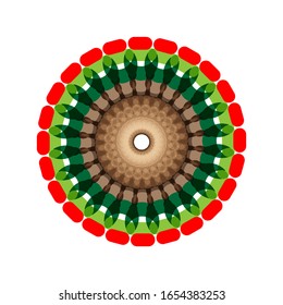 ilustración vectorial de hermosa Mandala, elemento de diseño con patrones.ilustración vectorial.  para el logotipo, icono o símbolo, etc
