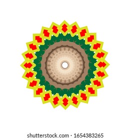 ilustración vectorial de hermosa Mandala, elemento de diseño con patrones.ilustración vectorial.  para el logotipo, icono o símbolo, etc