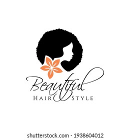 Illustration vector graphic of beautiful modern hair style logo design template