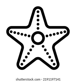 Illustration vector graphic of beautiful starfish with outline style. Suitable for coloring page for little kids and toddlers.