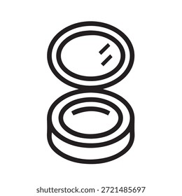 Ilustración Vector gráfico de Beauty Compact Line Icon