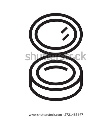 Illustration vector graphic of Beauty Compact Line Icon
