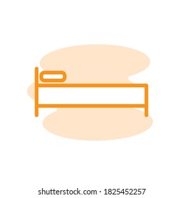 Illustration Vector graphic of bed icon. Fit for bedroom, sleep, furniture etc.