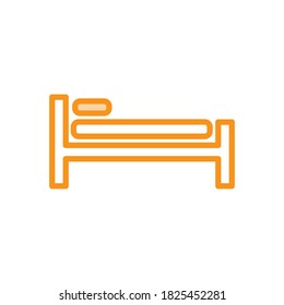 Illustration Vector graphic of bed icon. Fit for bedroom, sleep, furniture etc.