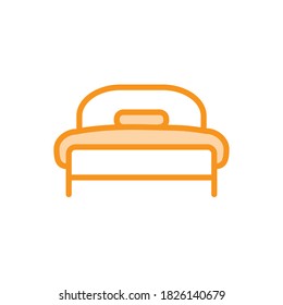 Illustration Vector graphic of bed icon. Fit for bedroom, sleep, furniture etc.