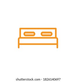 Illustration Vector graphic of bed icon. Fit for bedroom, sleep, furniture etc.
