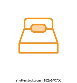 Illustration Vector graphic of bed icon. Fit for bedroom, sleep, furniture etc.