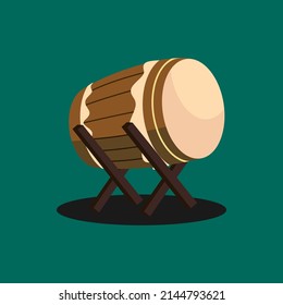 Illustration, Vektorgrafik von Bedug Moslem-Trommel. Konzept flach Design. Ideal für Dekoration, Coverbook, Web, Template, Icon, Karte, etc.
