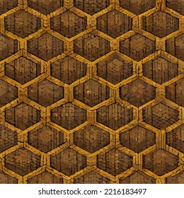 illustration vector graphic of bee hive tile seamless pattern good for background element