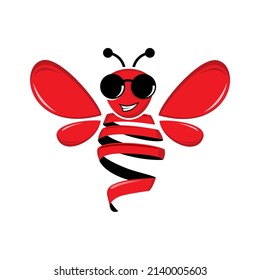 Gráfico vectorial de ilustración para logotipo de abeja
